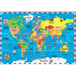 A4 "World Map" 50 Piece Wooden Puzzle      A4 "World Map" 50 Piece Wooden Puzzle
